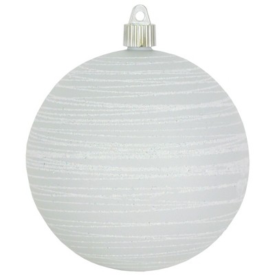 Christmas by Krebs 4ct Phantom White Shatterproof Christmas Ball Ornaments with Tangles 4.75" (120mm)