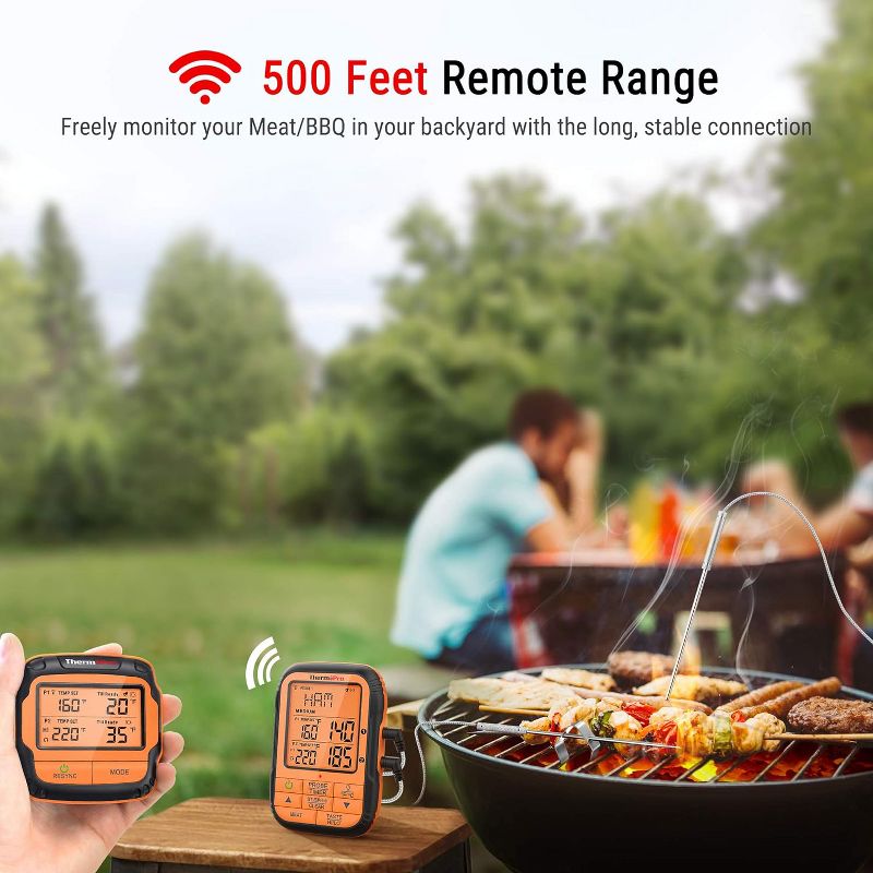 ThermoPro TP828BW Remote Meat Thermometer with 500ft wireless range and Dual Stainless steel probes for Grilling Smoker BBQ Thermometer, 5 of 11