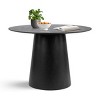 5-Piece Round Dining Table Set, 42'' Pedestal Table with 4 Bouclé Upholstered King Louis Chairs for Dining Room or Kitchen Set-Maison Boucle - 4 of 4