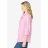 Woman Within Plus Size Perfect Three Quarter Sleeve Shirt - 4 of 4