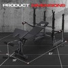 WhizMax Olympic Weight Bench, Adjustable Bench Press Rack with 2 Squat Rack, Foldable Weight Bench for Home Gym with Leg Developer & Preacher Curl - 3 of 4