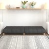 vidaXL 2-Seater Sofa Bed - Convertible Twin Loveseat, Dark Gray Fabric Upholstered Couch for Living Room, Studio, Apartment - 2 of 4
