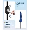 7.5 FT Outdoor Patio Umbrella, Table Market Umbrella, 6 Sturdy Ribs UV Protection Waterproof for Garden, Deck, Backyard, Pool - 2 of 4