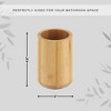 Evideco French Home Goods Bamboo Tumbler Cup / Toothbrush Holder - Durable, Eco-Conscious Bathroom Organizer - 4 of 4