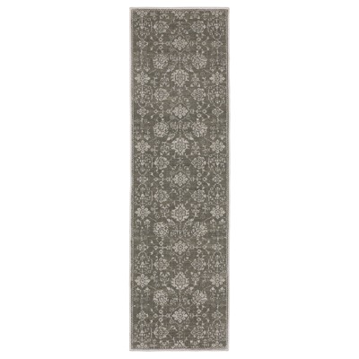 Oriental Weavers Intrigue INT01 Grey/ Light Grey Indoor Area Rug - 2'3" x 7'6"