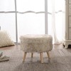 Cheer Collection 17" Round Faux Fur Stool - 4 of 4