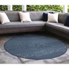 Liora Manne Carmel  Indoor/Outdoor Rug  Navy.. - 3 of 4
