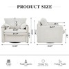 Modern Swivel Accent Chair Single Seater - 360¡ã Rotating Lounge Chair with Chenille Fabric & High-Resilience Cushion, Ergonomic Reading Sofa Chair - 3 of 4