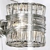 Possini Euro Design Modern Wall Sconces Set of 2 Chrome Hardwire 5" Fixture Clear Glass Cylinder Shade for Bedroom Bathroom Vanity - 3 of 4