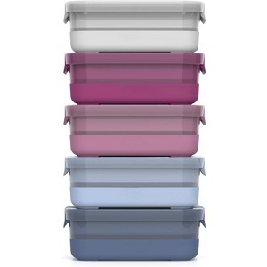 BPA-Free Plastic Food Storage Container with Silicone Boot & Airtight Lids - 1 of 4