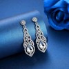 Women's Alloy Teardrop Crystal Earrings Fashionable Temperament, Low Allergy - 3 of 4