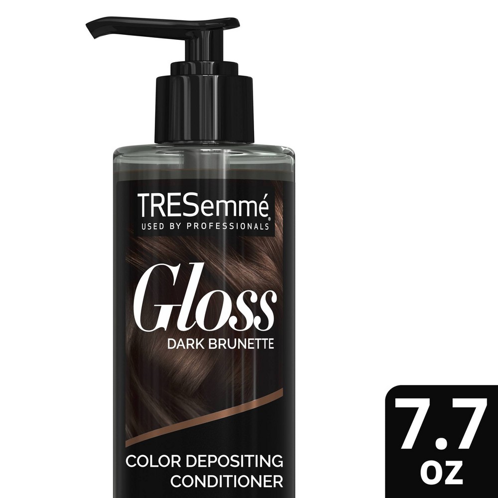 Photos - Hair Product TRESemme Gloss Dark Brunette Color-Depositing Hair Conditioner - 7.7 fl oz 