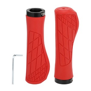 Unique Bargains Bike Handlebar Grips Covers 5.28" Red 1 Pair - 1 of 4