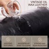 PAGED Accent Chair Vintage Oil Wax Leather Sofa Chair with Removable Armrests, Lounge Chair for Living Room - 3 of 4