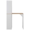vidaXL Bar Table with Cabinet White 45.3"x23.2"x78.7" - 2 of 4