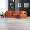Mocamel  112" Oversized Modular Sofa, L-Shaped Cloud Couch with Ottoman & Memory Foam - 3 of 4