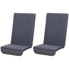 Resenkos Outdoor Swing Cushions With Tufted Back, 2-Pack Seat & Backrest Ties,  Patio Furniture Replacement, Dark Gray - 2 of 4