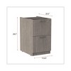 Alera Alera Valencia Series Full Pedestal File, Left or Right, 2 Legal/Letter-Size File Drawers, Gray, 15.63" x 20.5" x 28.5" - 3 of 4