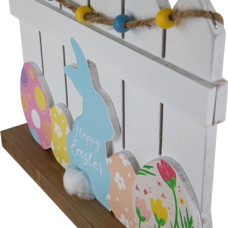 Northlight Happy Easter Bunny with Picket Fence Decoration - 11.75", 5 of 8