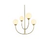 Elegant Lighting Nyomi 36-Inch Chrome Chandelier with Minimalist Look - 3 of 4