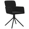 vidaXL Swivel Dining Chairs 2 pcs Black Velvet - 3 of 4