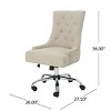 Tufted Office Chair with Adjustable Height & Swivel Base, Armless Fabric Desk Chair with Plush Seat Cushion-Cuddlewood - 4 of 4