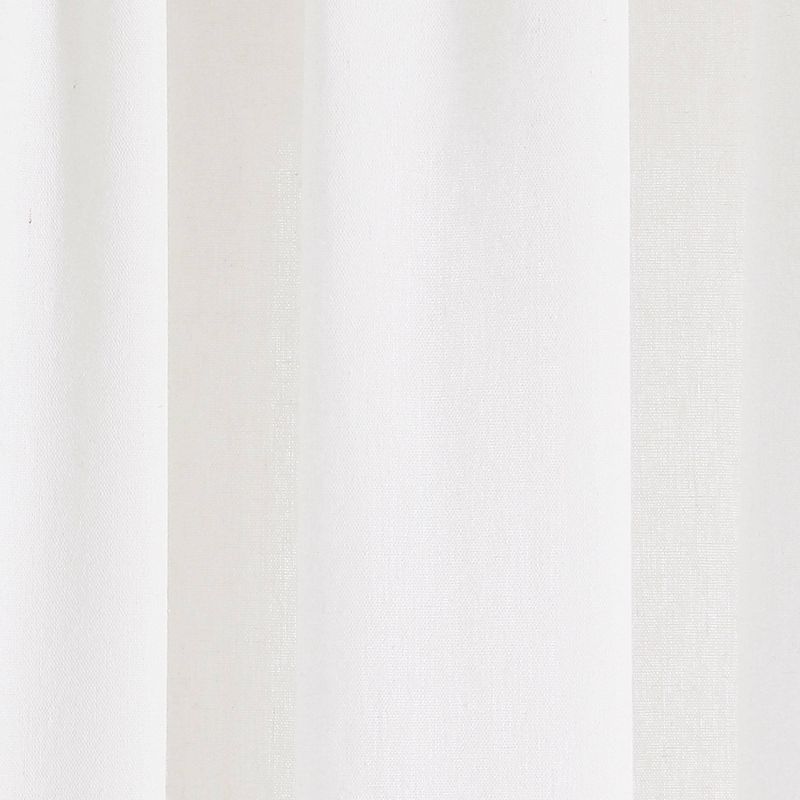 84"x52" Boho Faux Linen Texture Tassel Rod Pocket Window Curtain Panels - Lush Décor, 4 of 8