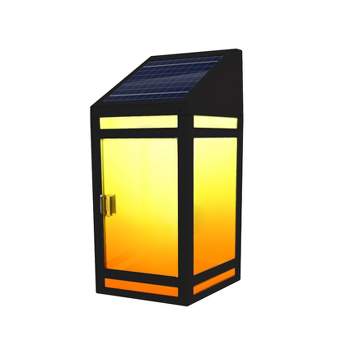 LED Solar Outdoor Wall Lantern with Frost Panel - Techko Maid
