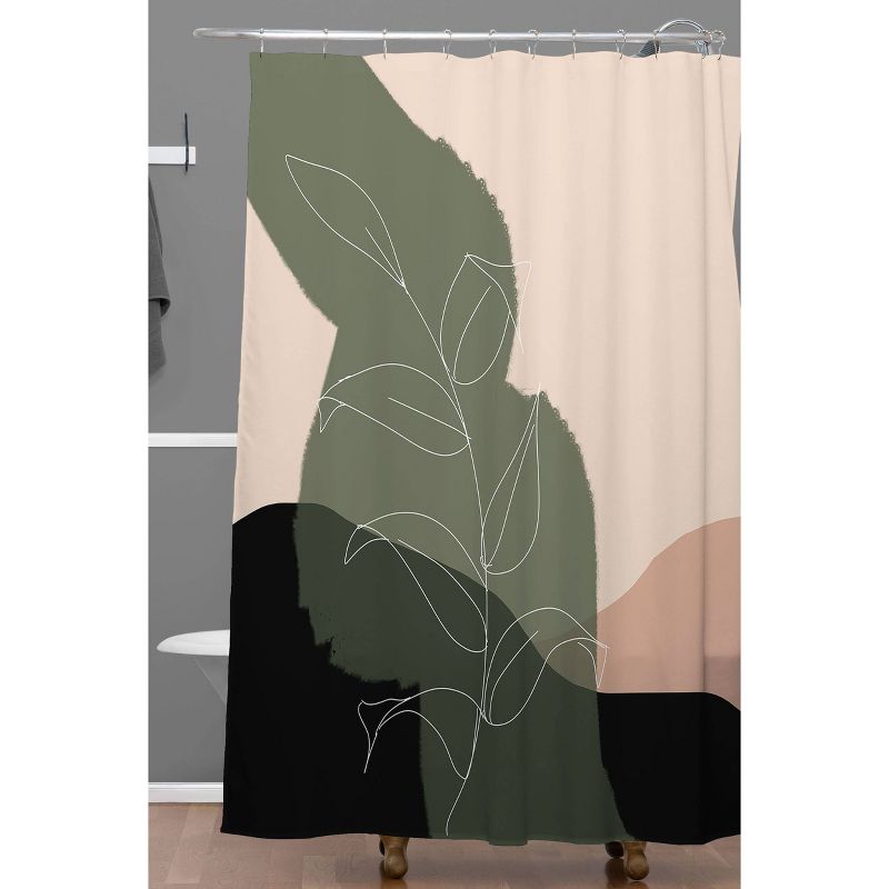 Aleeya Jones Boho Print Shower Curtain Beige/Green - Deny Designs, 3 of 5