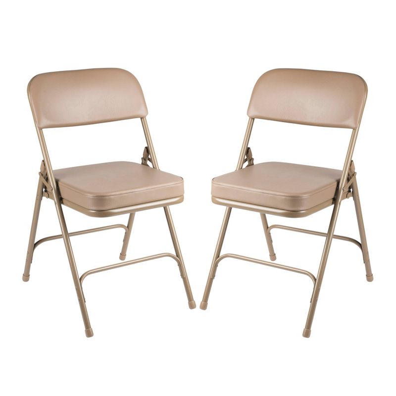 Set of 2 Premium Vinyl Padded Folding Chairs - Hampden Furnishings, 1 of 10