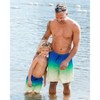 Deux par Deux Men Swim Trunks Blue, Green, and Lime Gradient - 2 of 4