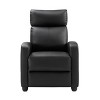 Kumasinova Modern Recliner Accent Chair,PU Leather Reclining Chair with Footrest,Lounge Chair with Adjustable Backrest for Living Room,Bedroom,Black - 2 of 4