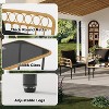 Acekool 4-Piece Outdoor Patio Set with Loveseat, Armchairs & Glass Coffee Table, Boho Rattan Conversation Set for Backyard, Porch, Balcony - 4 of 4