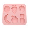 Unique Bargains Candy Mould 6-Cavity Fruit Candy Mould Durian Grape Strawberry Banana Apples PineApples Hand Wash 6.34"x5.79"x1.06" 1 Pc - 3 of 4