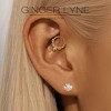 Heart Hoop Earring 16G 1.2mm Cartilage Nose Septum Body Piercing Jewelry Sterling Silver by Ginger Lyne-1pair - 4 of 4