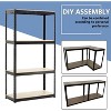 4 Tier Metal Garage Shelving, Adjustable Kitchen Storage Shelves, Steel Garage Storage Shelves W/Boltless Assembly, Heavy Duty Storage Rack - 3 of 4