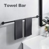 WOWOW 36 in. Stainless Steel Wall Mounted Single Towel Bar in Brushed Nickel - 2 of 4