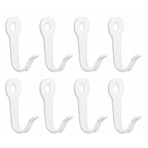 Unique Bargains Zinc Alloy Single Prong Wall Mounted Hanging Towel Coat Clothes Hook 8 Pcs - 1 of 4