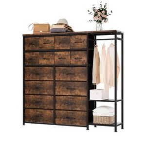 Wardrobe Closet Clothes Rack with 16 Fabric Drawers - Portable Wardrobe with 2 Shelves & Hanging Rod, Heavy Duty Garment Rack, Storage Organizer - 1 of 4