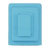 Hastings Home Twin XL Size Brushed Microfiber 3 Piece Bed Sheet and Linen Set with Stain Resistant Fitted and Flat Sheets - Light Blue - 2 of 4