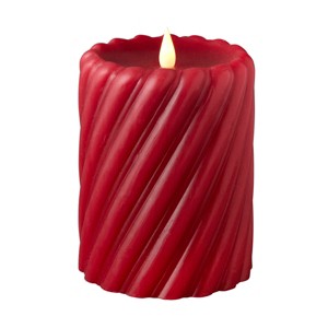Christmas Swirl Motion Flameless Candle 4x6 Red - 1 of 4
