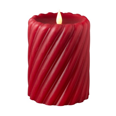 Christmas Swirl Motion Flameless Candle 4x6 Red - image 1 of 4