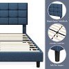 Yaheetech Upholstered Platform Bed Frame with Tufted Height Adjustable Headboard - 4 of 4