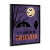 Stupell Industries Let's Hang Halloween Bats Floating Frame Canvas Art - 2 of 4