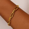 Gold Titanium Steel Chunky Link Classic Women's Bracelet - 2 of 4