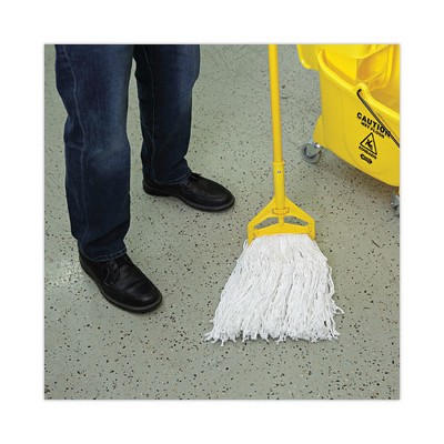 White Rayon Cut-End String Mop Head with Heavy-Duty Headband