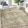 Area Rug Washable Rug Vintage Traditional Mat Distressed Indoor Foldable Accent Rug Floral Non Slip Low Pile Carpet - 2 of 4