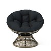 YOOCOZZ Ergonomic Swivel Wicker Chair with Ultra-Thick Cushion and Adjustable Height - 2 of 4