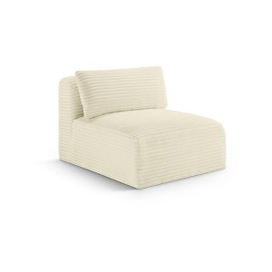 Meridian Furniture,Shaggy Corduroy Performance Fabric Armless Chair - 1 of 4