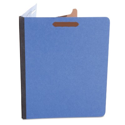 UNIVERSAL Pressboard Classification Folders Letter Four-Section Cobalt Blue 10/Box 10201